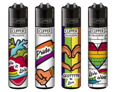 Clipper Feuerzeuge Set Rainbow Pride